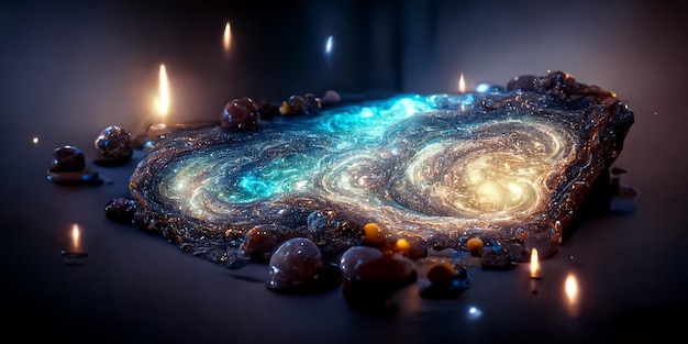 Galaxy sky space 3D