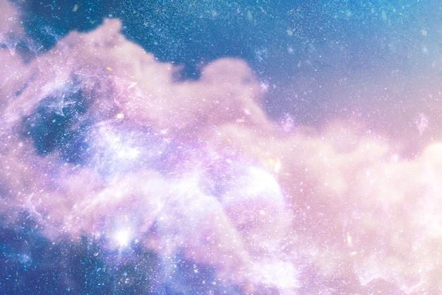 Photo galaxy in space textured background