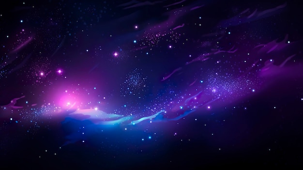 Galaxy space wallpaper in de stijl van donker violet en licht violet realistisch gebruik van licht en kleur rijk gekleurde luchten realistische texturen gegenereerd ai