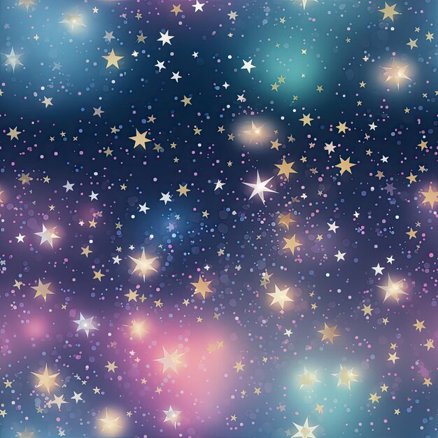 Galaxy Stars Seamless Patterns