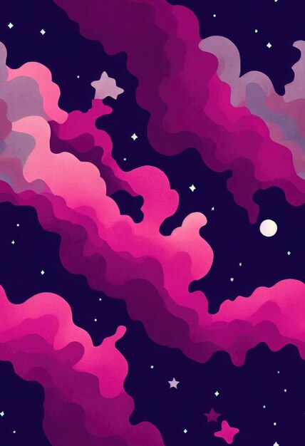 Galaxy texture image with purple and black clouds background