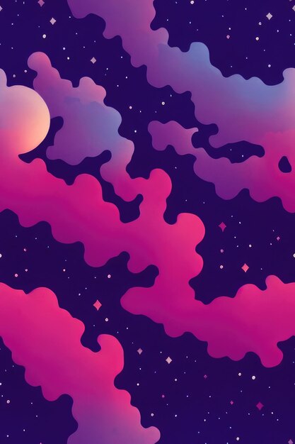 Galaxy texture image with purple and black clouds background