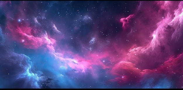 Galaxy texture with stars and beautiful nebula in the background in the style of dark pink and dark gray Generative AI