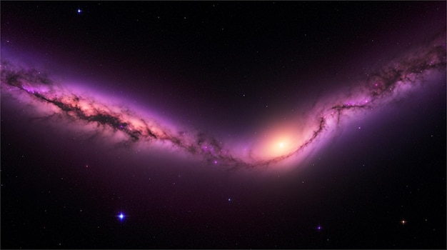 A galaxy with a black hole in the center