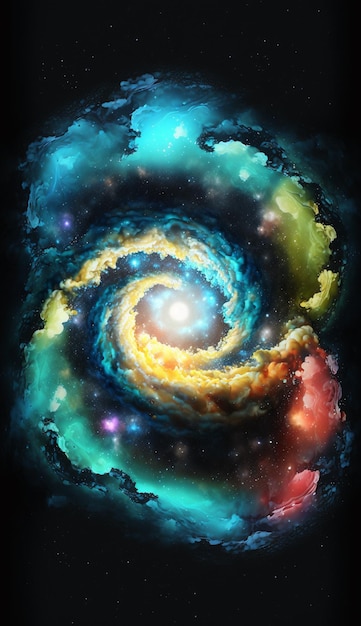 銀河と呼ばれる渦巻模様の銀河。