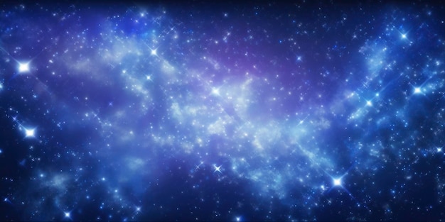 Галактика с звездой и шумным синим фоном