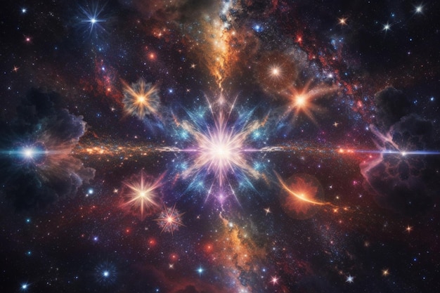 Галактика с звездами и космической пылью во Вселенной длинная экспозиция фотография с зерном