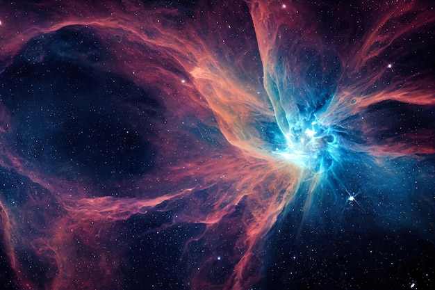 Галактика со звездами и космической пылью во вселенной Космическая туманность 3d иллюстрация