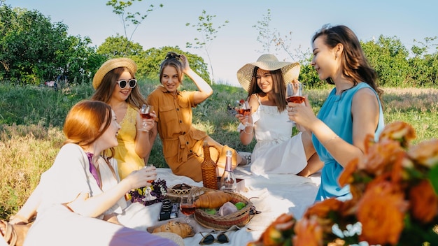 Galentines day slumber party summer picnic party ideas outdoor gathering with friends young women