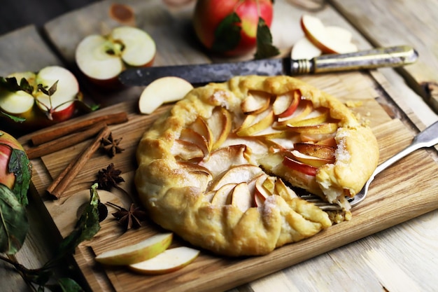 Galette with apples