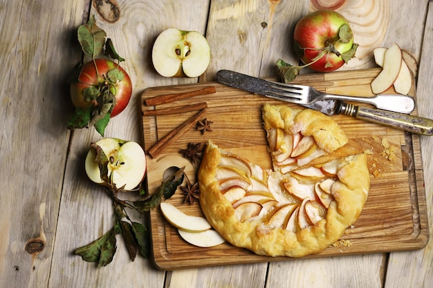 Galette with apples