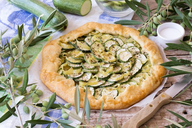 Galette with zucchini