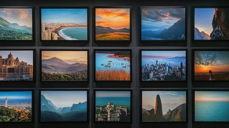 Photo 一座令人惊叹的景观画廊