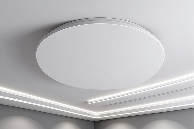 Gallery CeilingMounted Rotating Disk Art Mockup