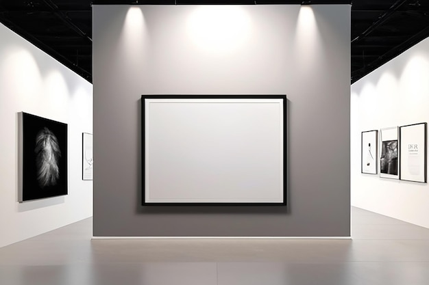 Mostra della galleria mockup blank white space design showcase