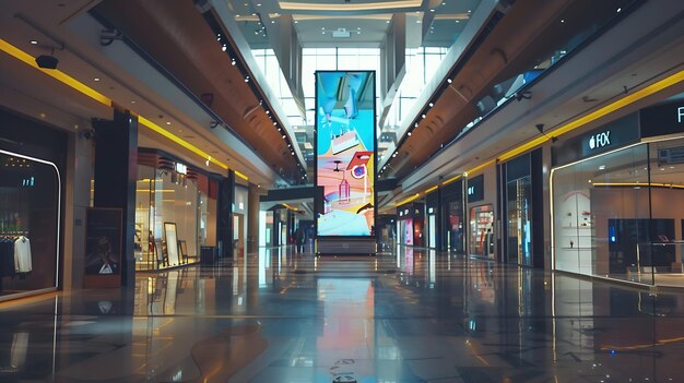 Photo gallery poster in mall generative ai