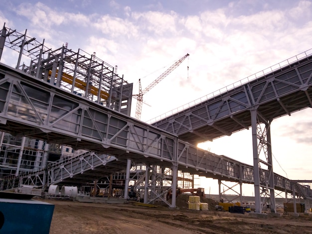 Gallery for transporting ore. Mining and processing plant. Sylvinite mining. Building. Petrikov District, Republic of Belarus.