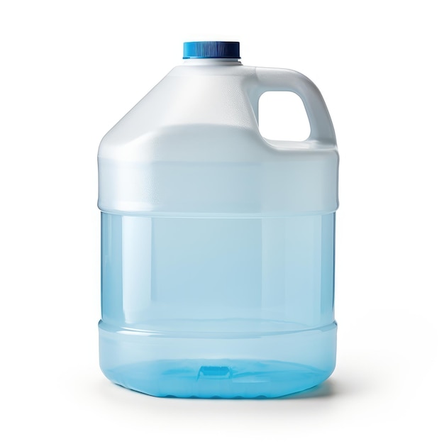 Photo gallons of water on a white background ai generated image