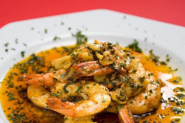 Gambas al ajillo shrimp with garlic popular Spanish dish