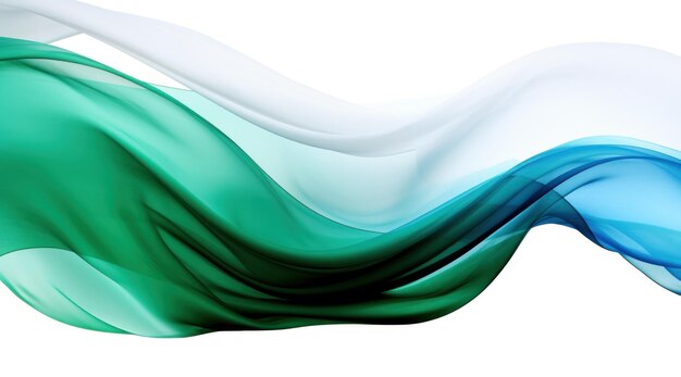 Gambia flag colors blue white and green flowing fabric liquid haze background