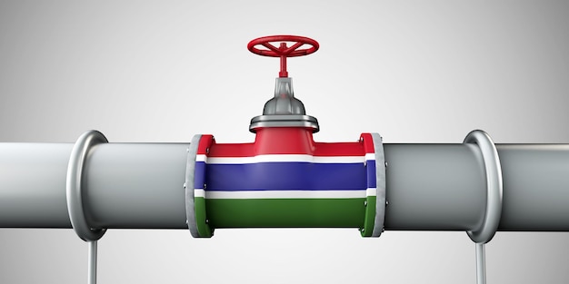 Gambia oil and gas fuel pipeline oil industry concept d rendering