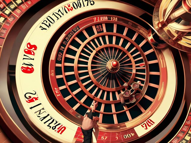 Photo the gambler gaze peer into the mesmerizing swirl of a roulette wheel ai generated