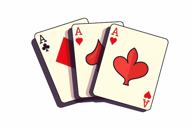 ⁇ 색 배경 에 고립 된 도박 카드  ⁇ 