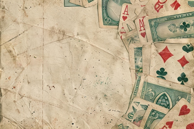 Photo gambling casino ephemera border backgrounds paper money