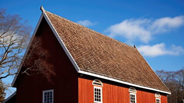 Gambrel roofs barn inspired roof with two slopes solid color background
