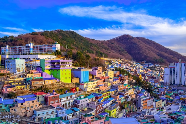 Gamcheon Culture Village

formed by houses built in staircasefashion on the foothills of a coastal