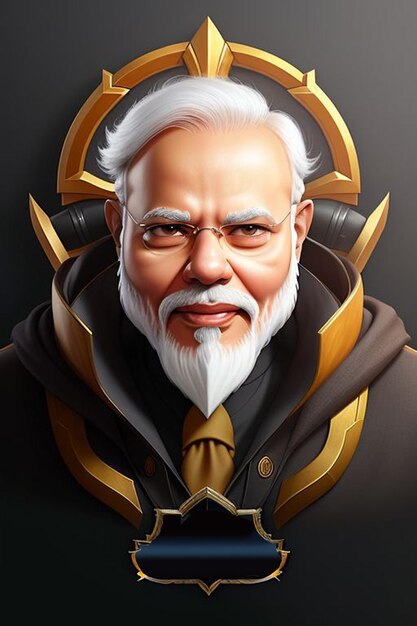 game art of Modi ji Narendra Modi ji league of legend art