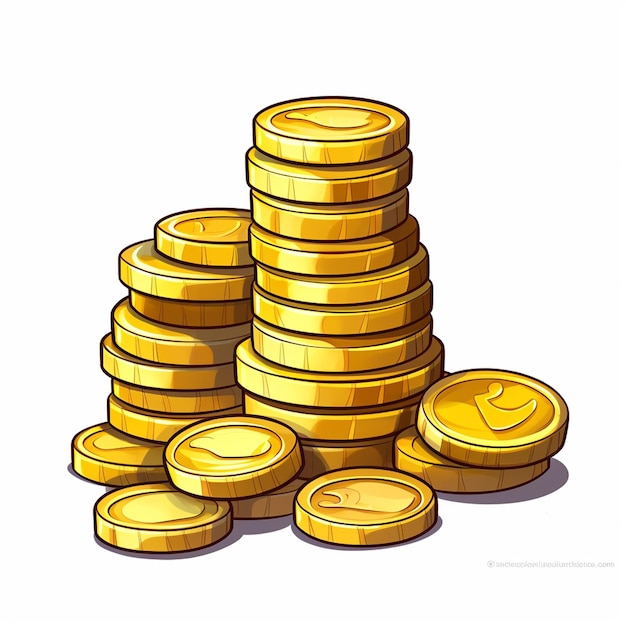 A game assets golden coins