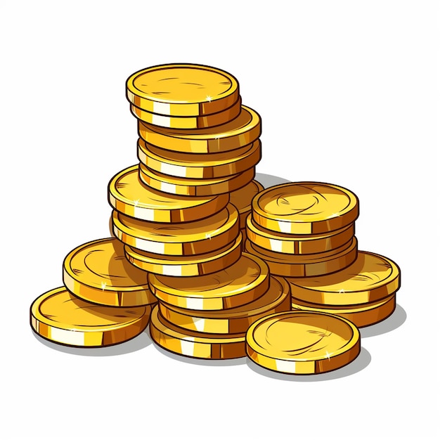 Photo a game assets golden coins