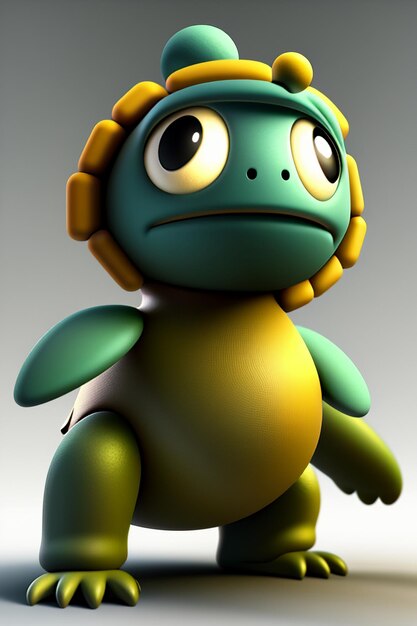 Game character npc animal shape turtle baby cute anime illustration style