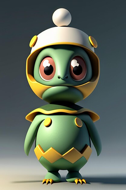 Game character npc animal shape turtle baby cute anime illustration style