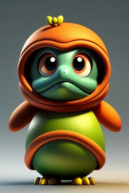 Game character npc animal shape turtle baby cute anime illustration style