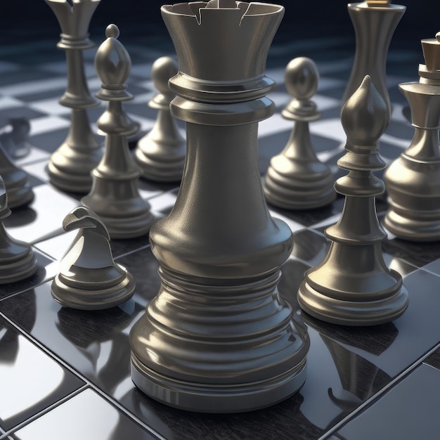 Game Chess Realistic render nenerative ai