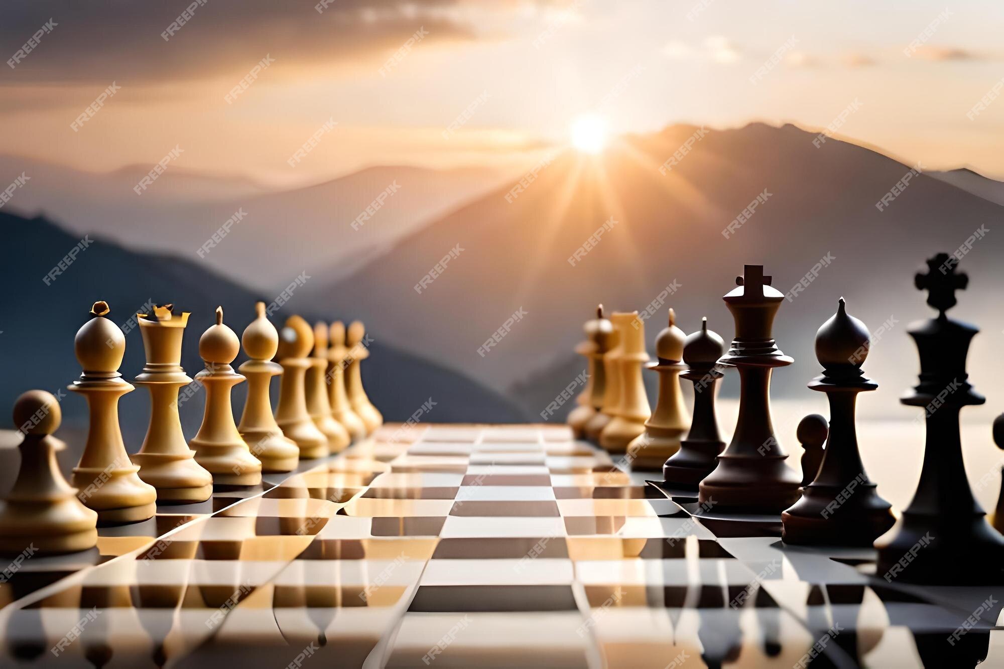 Chess Sunset Wallpaper Download