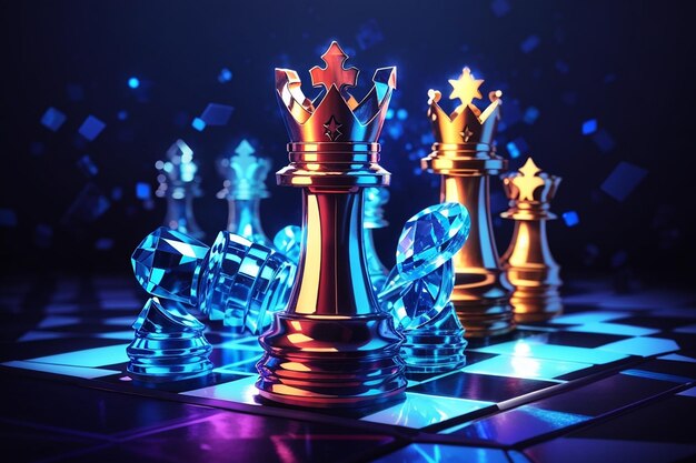 Blue Chess Board Glare Coins Abstraction HD Blue Wallpapers