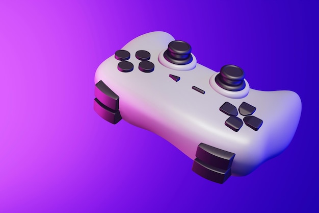 Игровой контроллер на 3D-иллюстрации
