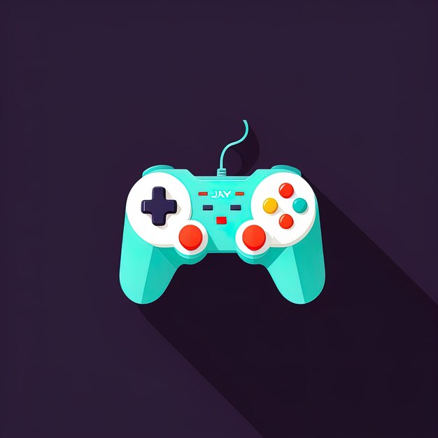 game controller icon game controller icon with shadowgame stick with gamepad on blue background