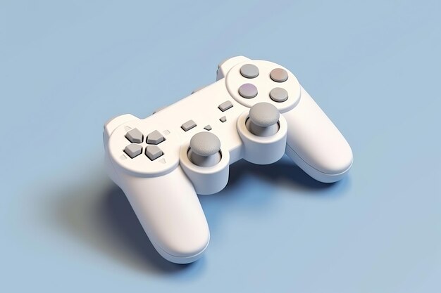 Game controller video game entertainment 3D render style AI Generated illustration