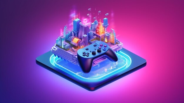 Game dev isometric concept education of creation 3d generative ai