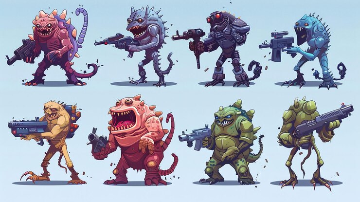 Photo game elements sprites