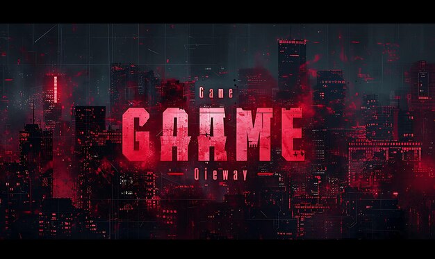 Game Giveaway Design With Pulsating Effect and Circuit Board Creative Live Stream Background Idea