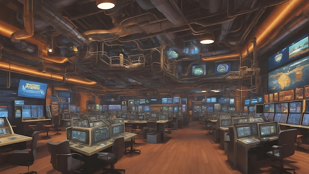 Game hall background wall cool sense of technology atmosphere sense of technology the planet science