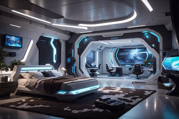 Game On Immerse in Tomorrow A Futuristic Bedroom for Gamers