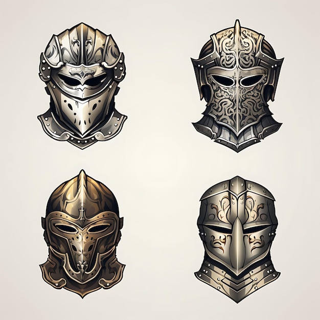 Game Item Armor Hounskull Item Medieval Knight Design Bascinet Steel Pillustration collection idea