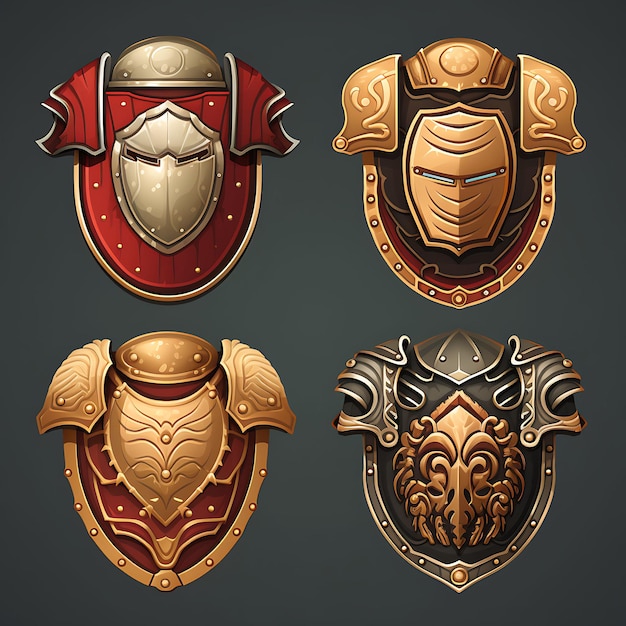 Photo game item armor lorica item roman centurion design segmentata legion aillustration collection idea