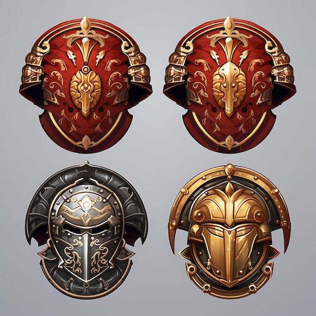 Photo game item armor lorica item roman centurion design segmentata legion aillustration collection idea